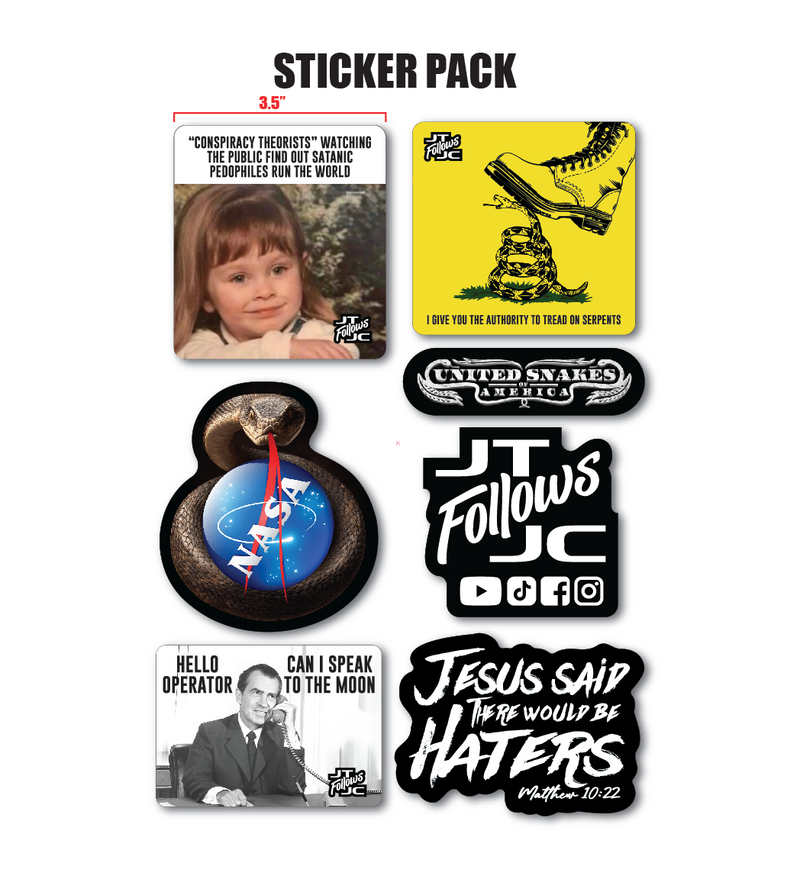 The JT Follows JC  Sticker Pack